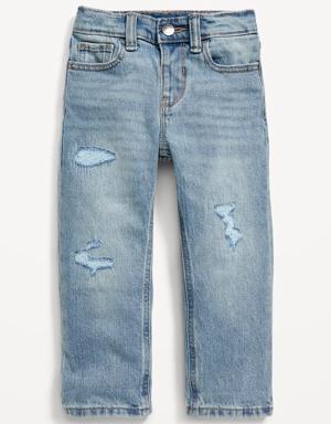 Old Navy Unisex Loose Ripped Stretch Jeans for Toddler blue