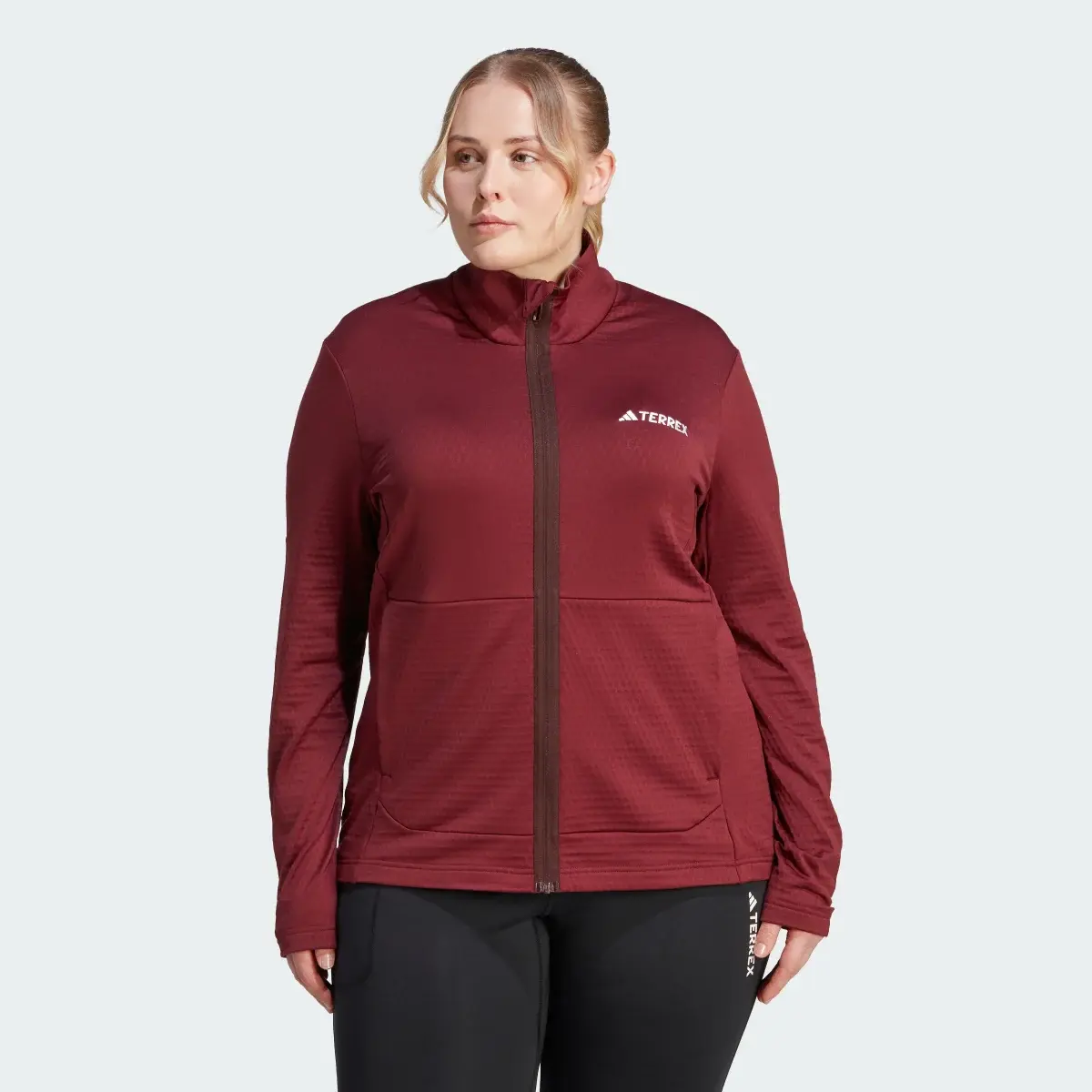 Adidas Terrex Multi Light Fleece Full-Zip Jacket (Plus Size). 2