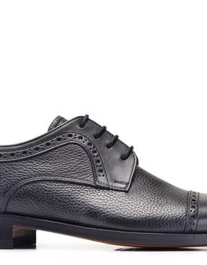 Siyah Klasik Bağcıklı Kösele Erkek Ayakkabı -12238-
