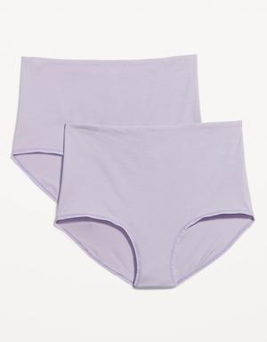 Old Navy Maternity 2-Pack Rollover-Waist Jersey Hipster Underwear purple