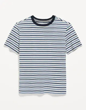 Softest Short-Sleeve Striped T-Shirt for Boys blue