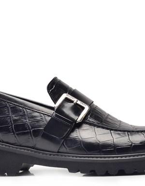 Hakiki Deri Siyah Günlük Loafer Erkek Ayakkabı -11968-