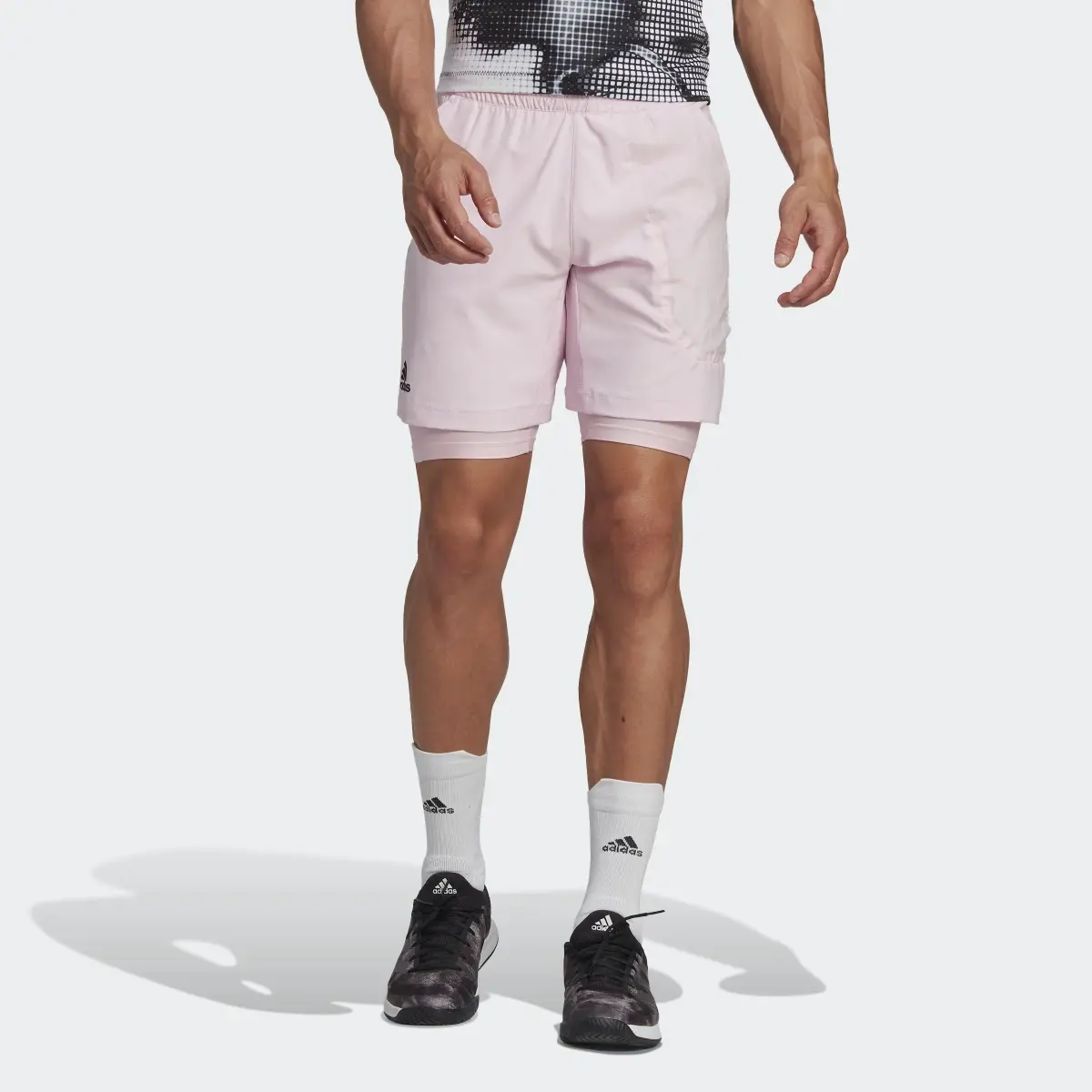 Adidas Tennis US Series 2-in-1 Shorts. 1