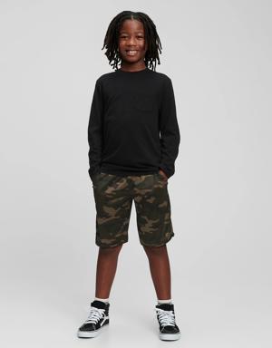 Gap Fit Kids Recycled Mesh Pull-On Shorts green