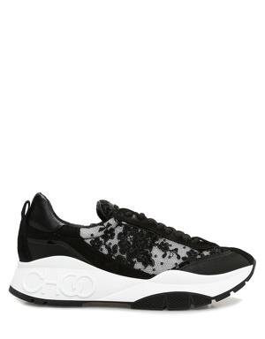 Raine Siyah Çiçek İşlemeli Kadın Sneaker