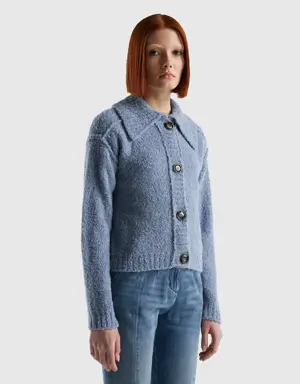 jacket in bouclé yarn