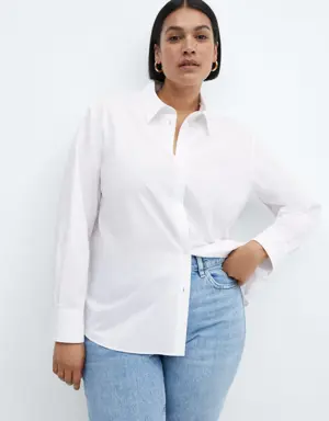 Regular cotton lyocell-blend shirt