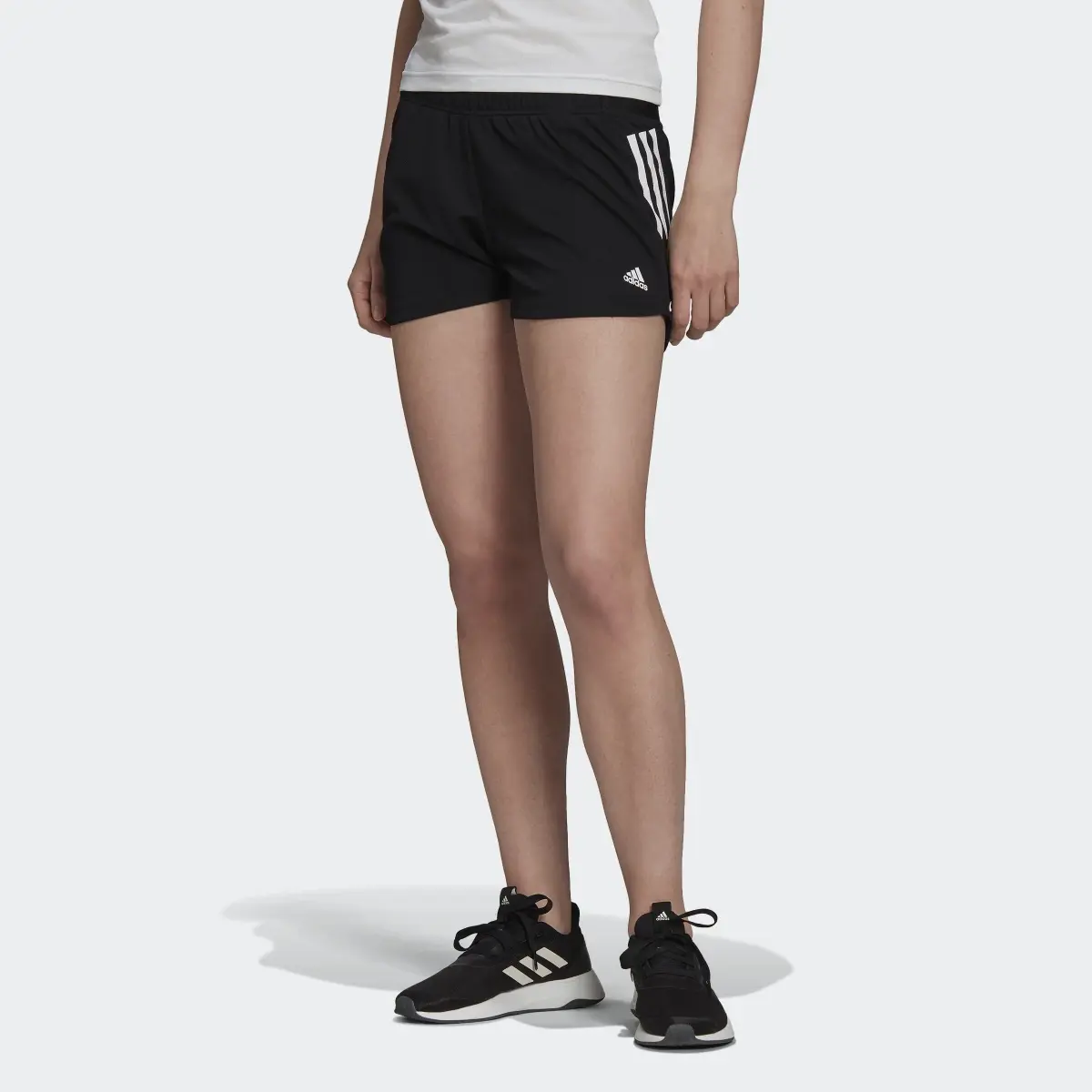 Adidas Designed to Move Knit 3-Stripes Sport Shorts. 1