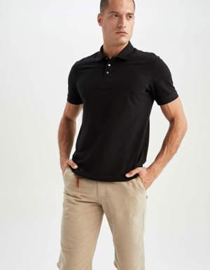 Regular Fit Çıtçıtlı Polo Yaka Kısa Kollu Basic Tişört