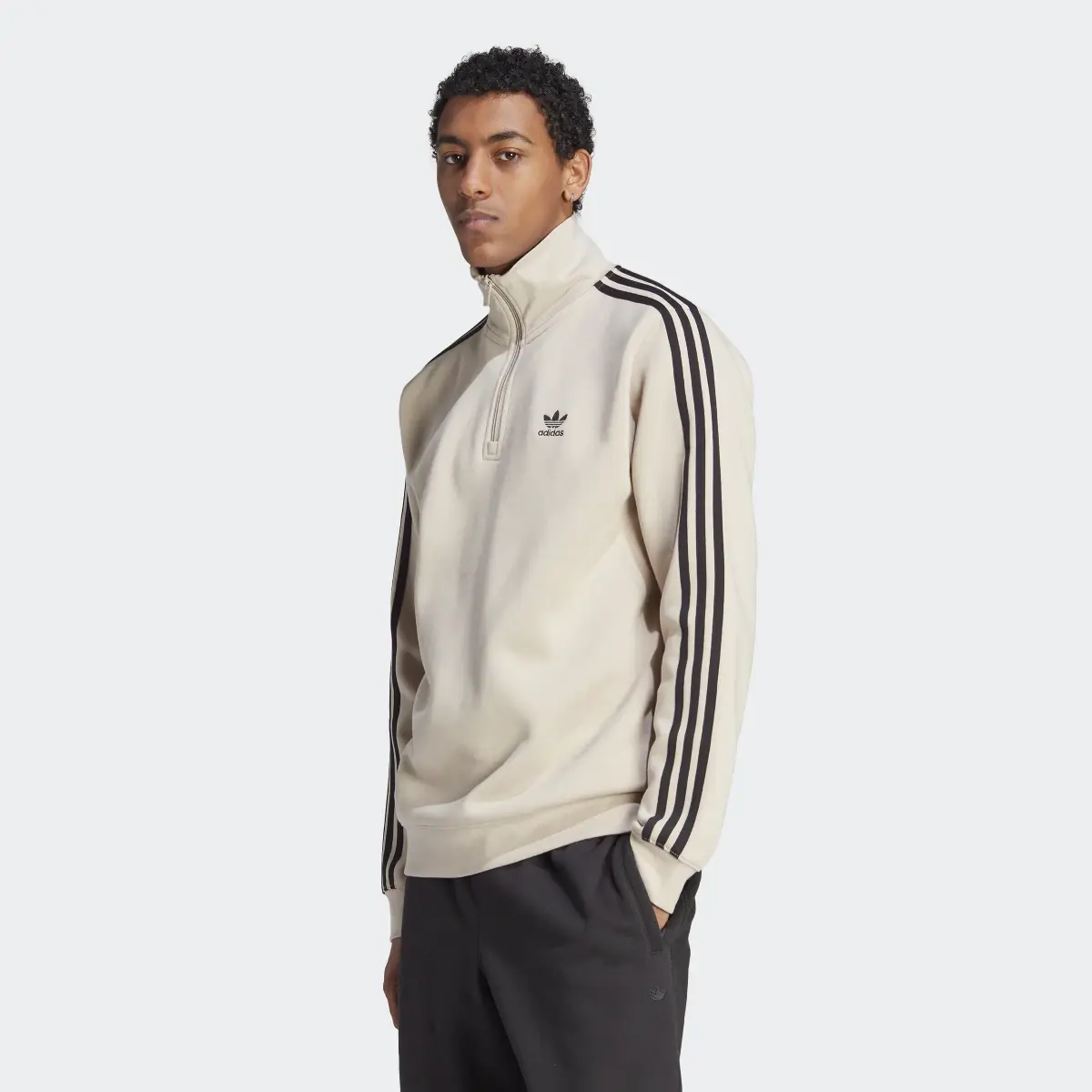 Adidas Adicolor Classics 3-Stripes Half-Zip Sweatshirt. 2