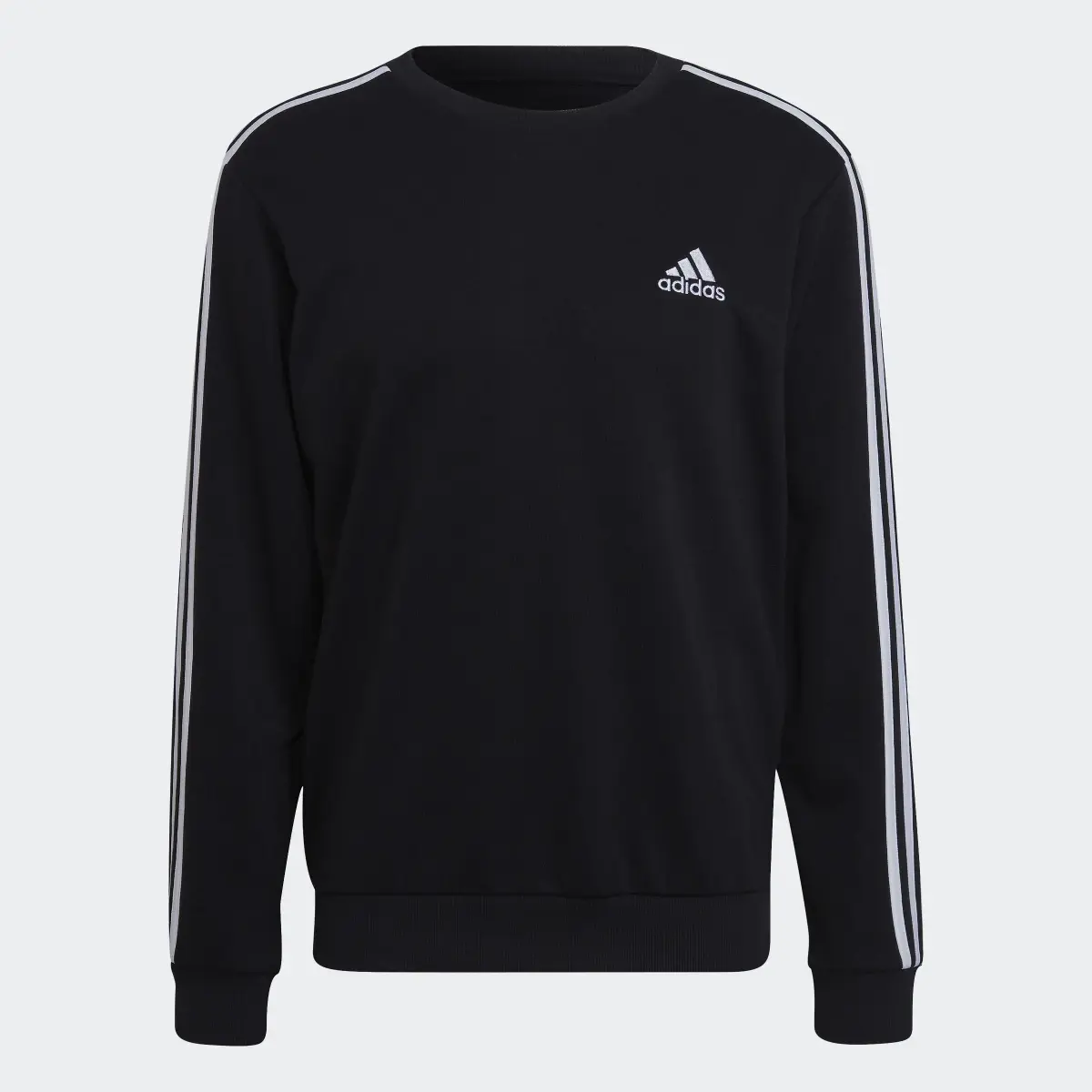 Adidas Essentials French Terry 3-Stripes Sweatshirt. 1