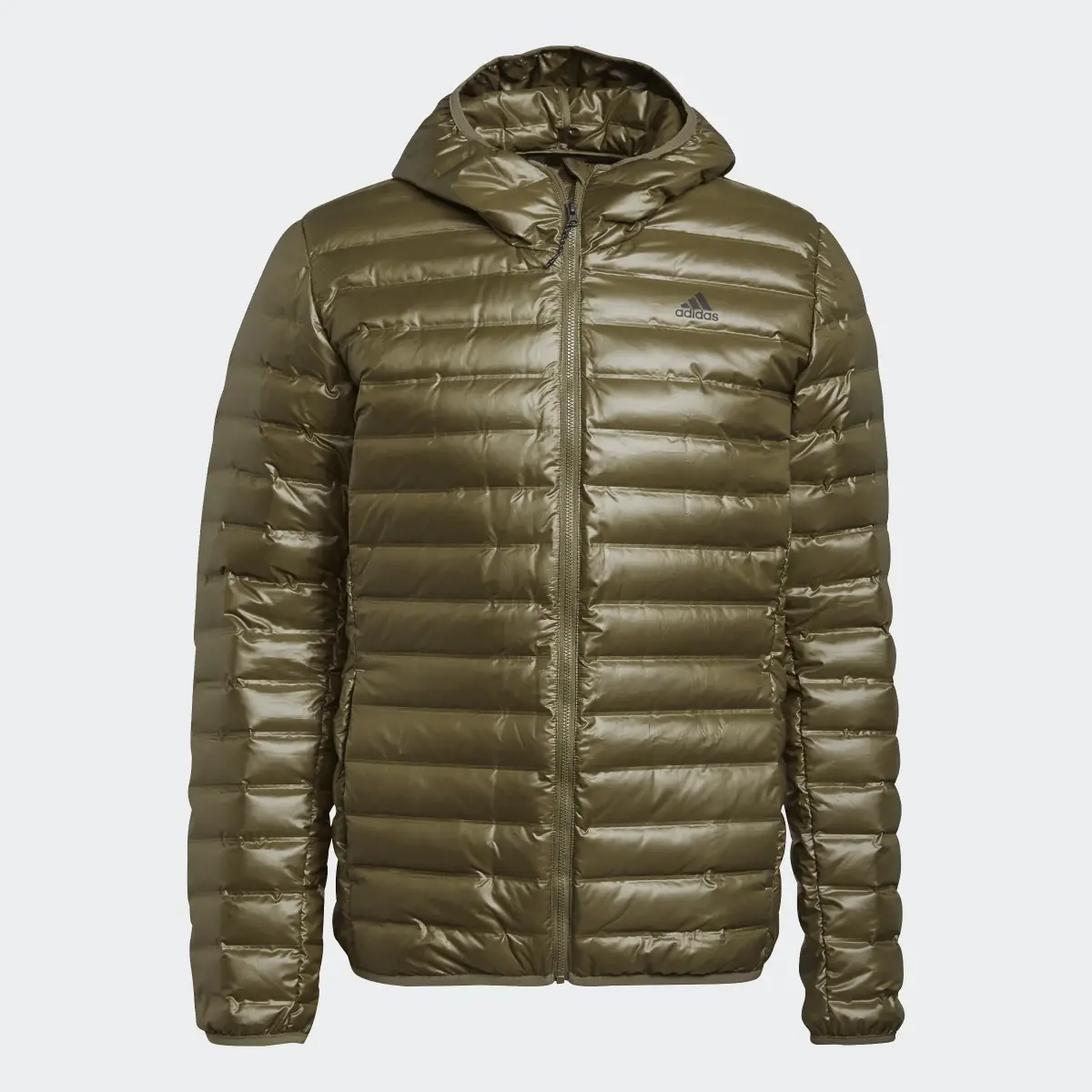 Adidas Varilite Hooded Down Jacket. 1