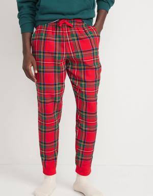 Old Navy Matching Plaid Flannel Jogger Pajama Pants for Men red