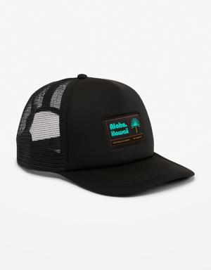 Graphic Trucker Hat for Men black