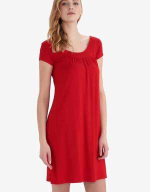 59333 Kırmızı Penye Elbise