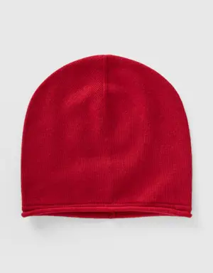brick red cashmere blend hat