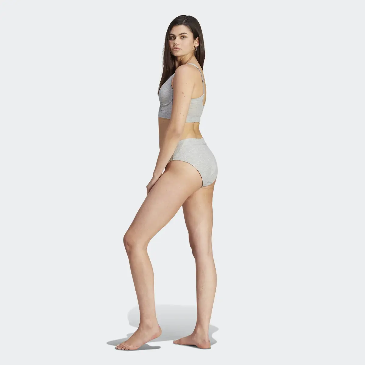 Adidas Adicolor Flex Ribbed Cotton Bikini Pants. 3