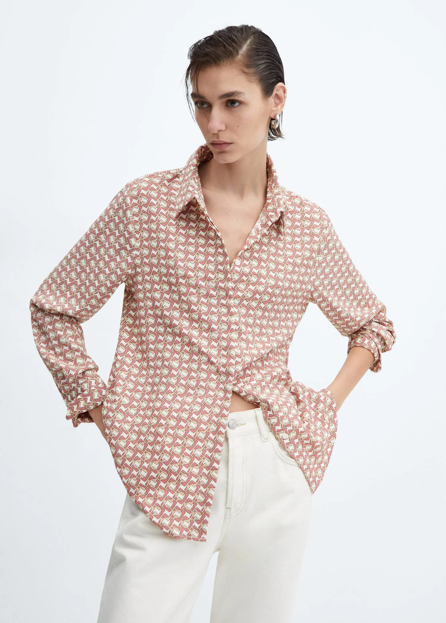 Mango Regular flowy shirt. 2