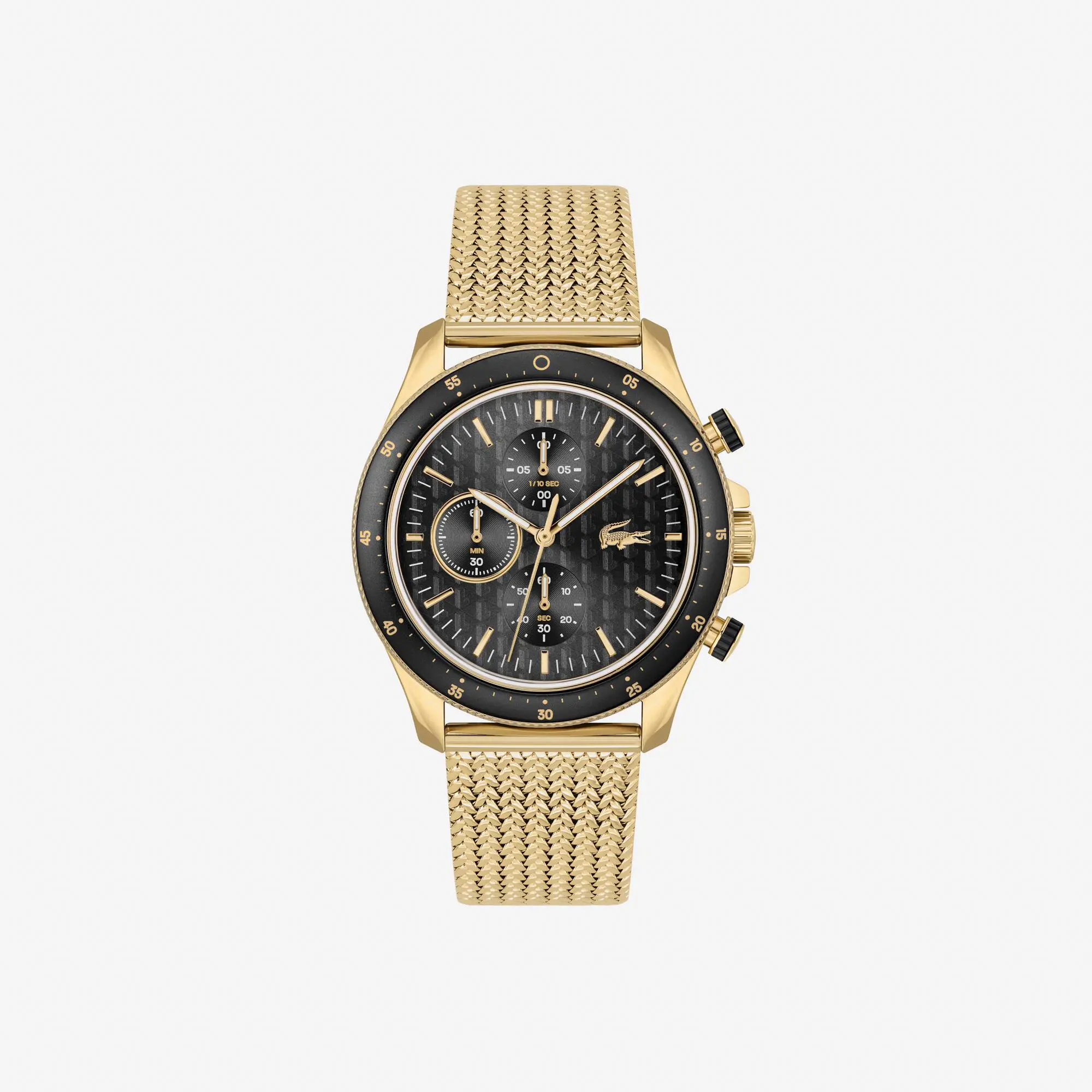 Lacoste Montre Chrono Neoheritage maille IP or. 2