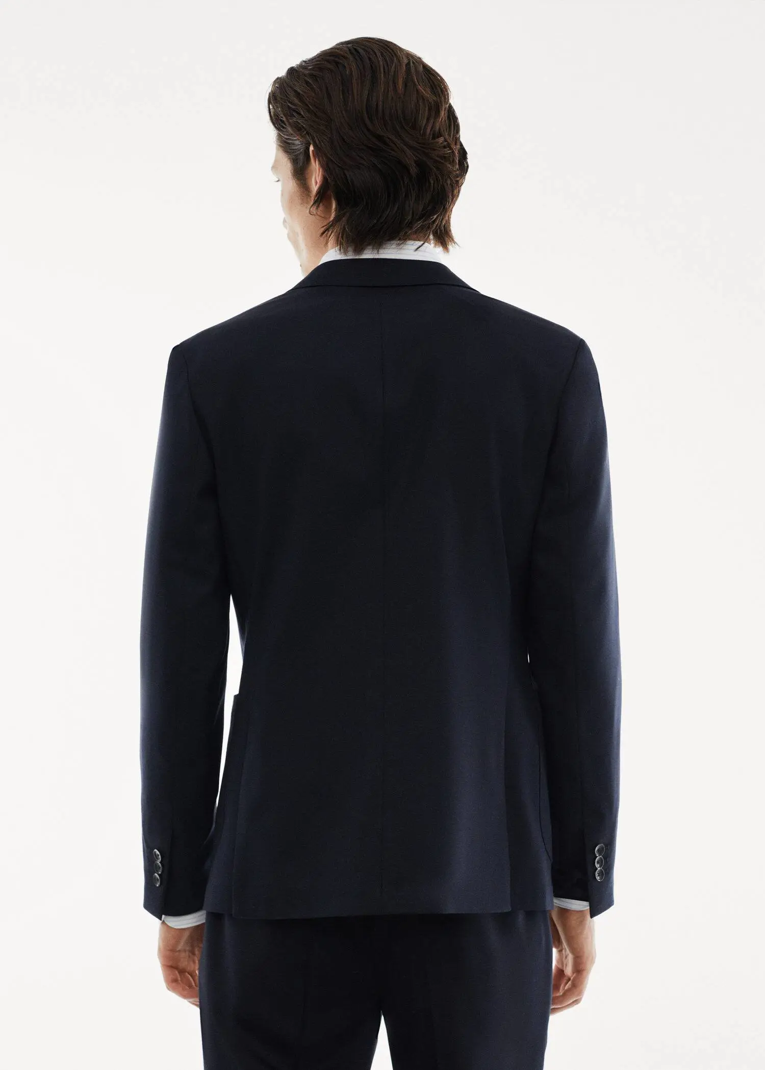 Mango Stretch virgin wool suit jacket. 3