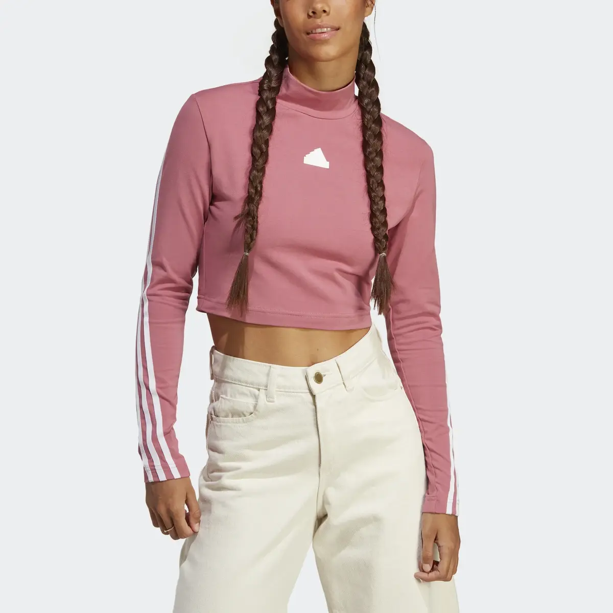 Adidas Future Icons 3-Stripes Mock Neck Top. 1