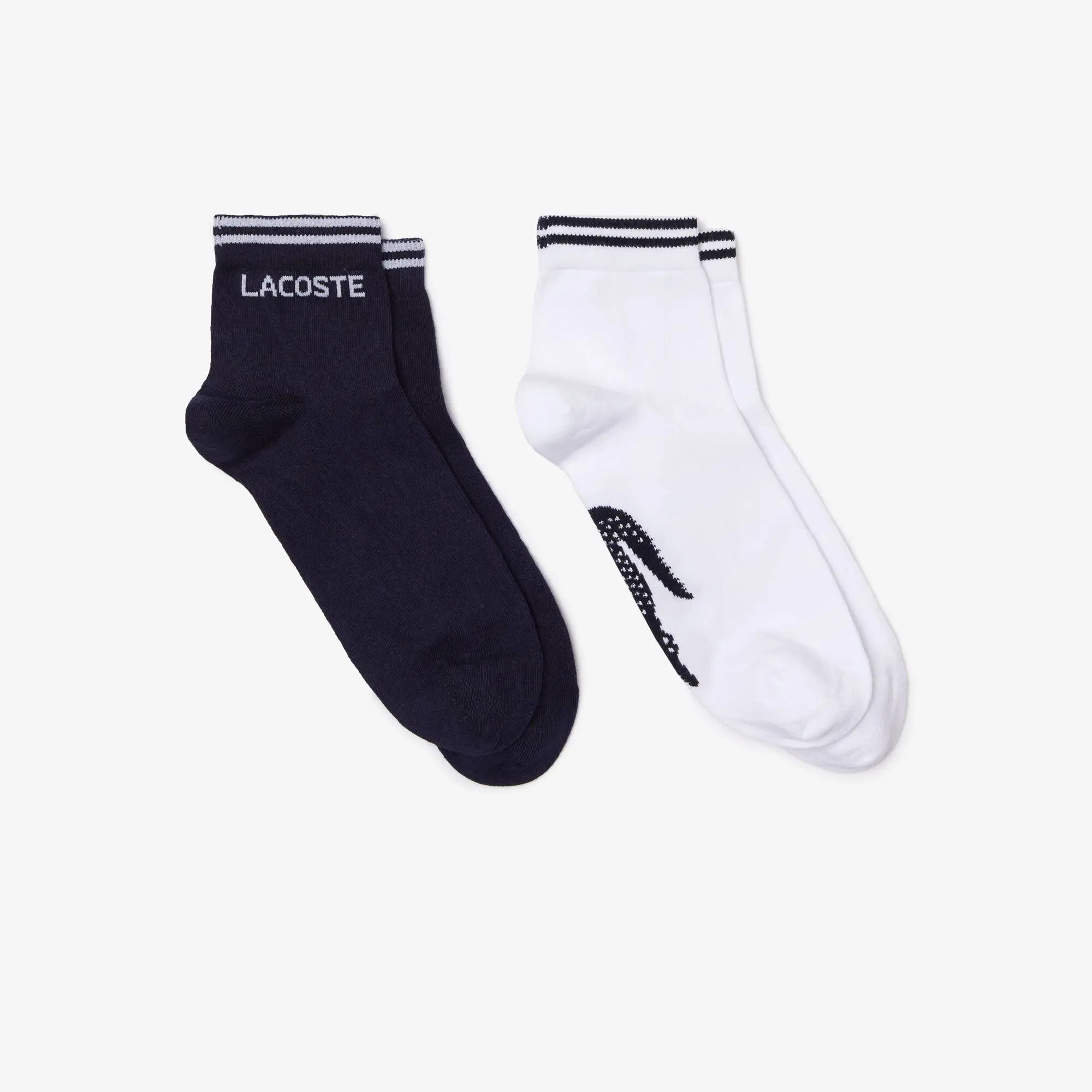Lacoste Pack de 2 pares de calcetines de hombre Lacoste SPORT de corte bajo en algodón. 1