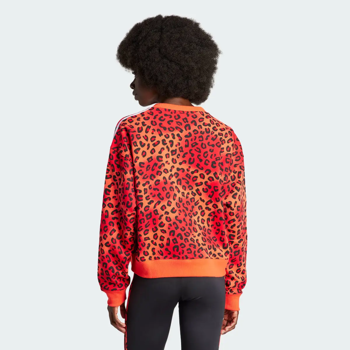 Adidas Originals Leopard Luxe Trefoil Sweatshirt. 3