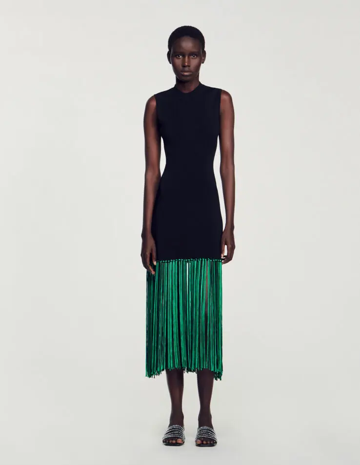 Sandro Fringed dress Login to add to Wish list. 1