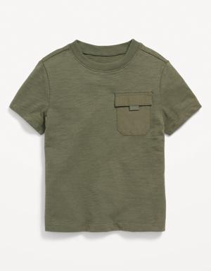 Old Navy Slub-Knit Cargo-Pocket T-Shirt for Toddler Boys green
