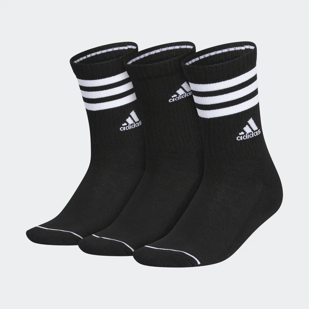 Adidas Cushioned 3-Stripes Crew Socks 3-Pack. 2