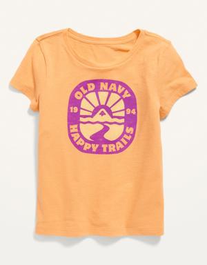 Short-Sleeve Logo-Graphic T-Shirt for Girls orange