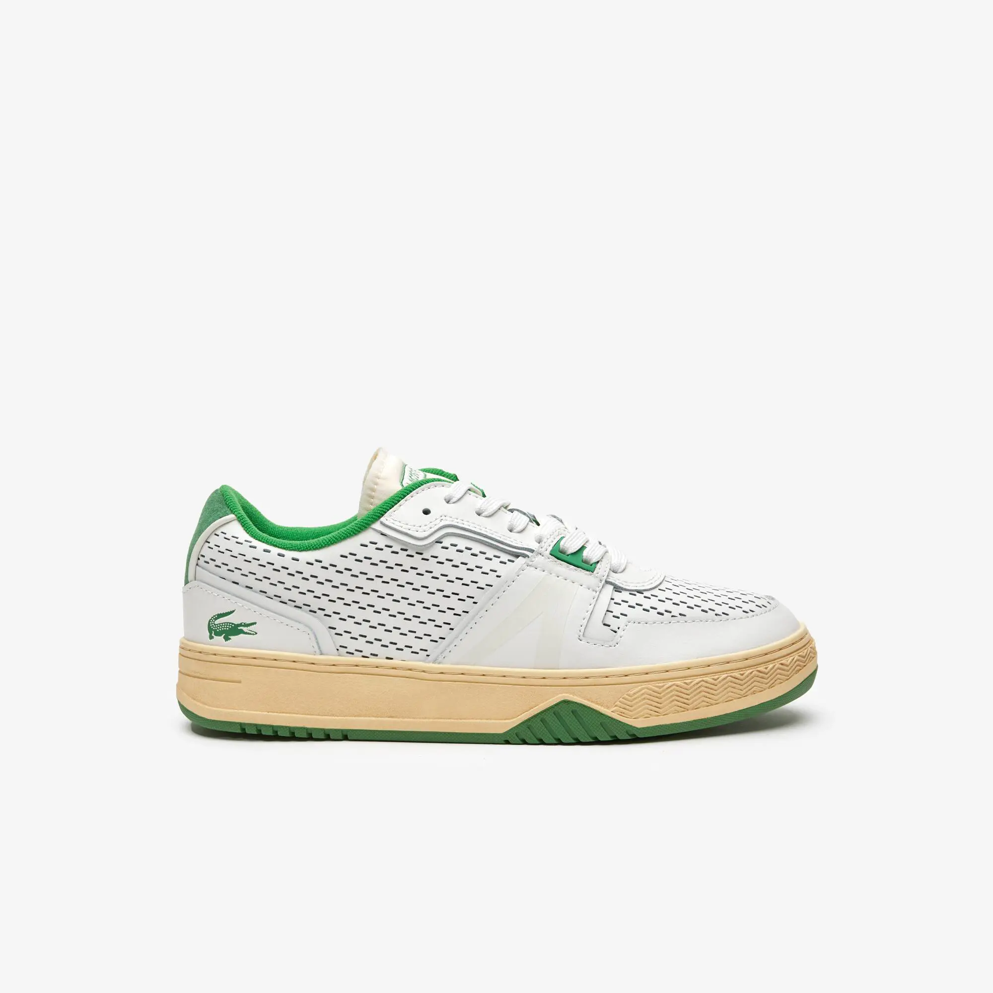 Lacoste Men's L001 Leather Heel-Pop Sneakers. 1