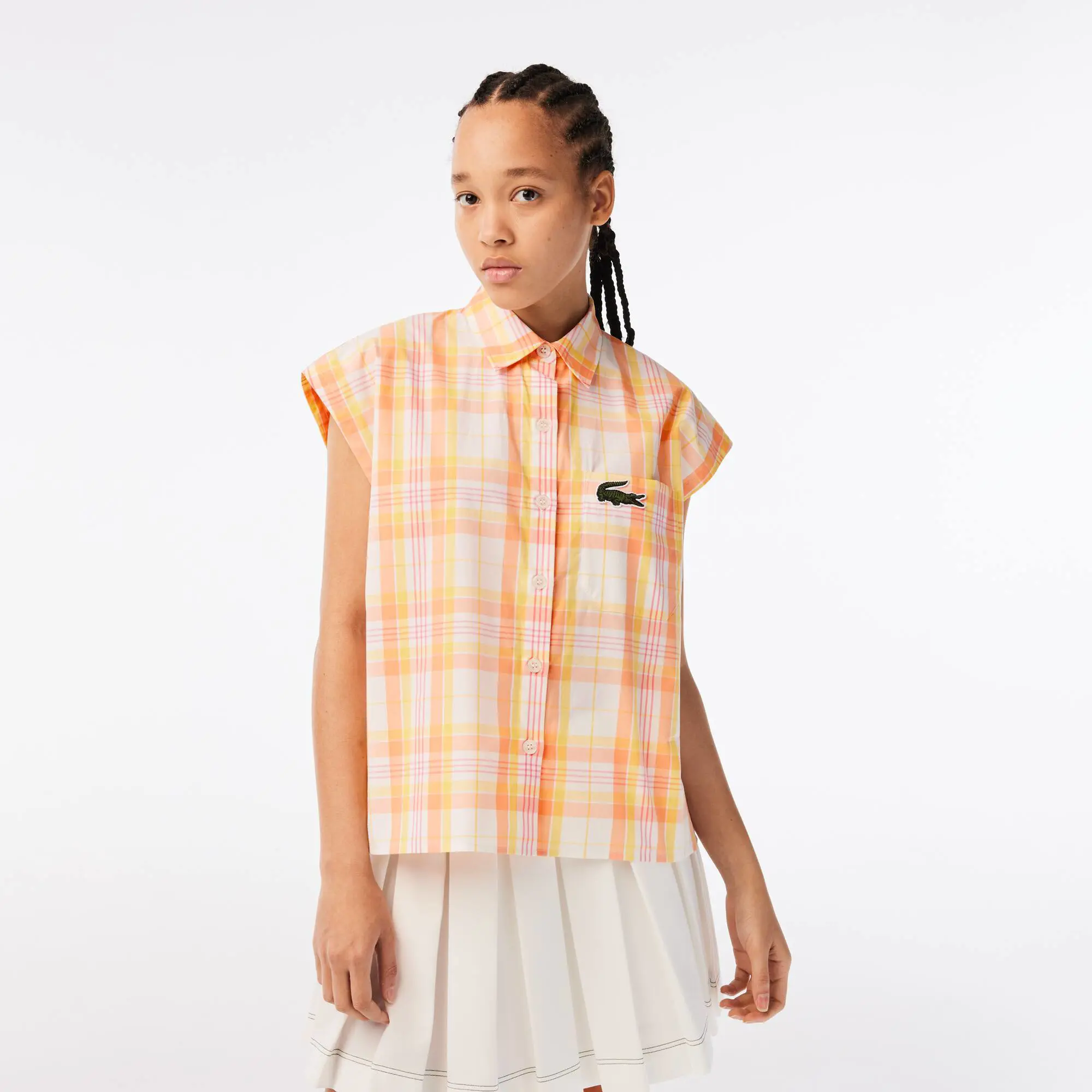 Lacoste Women’s Lacoste Check Print Shirt. 1