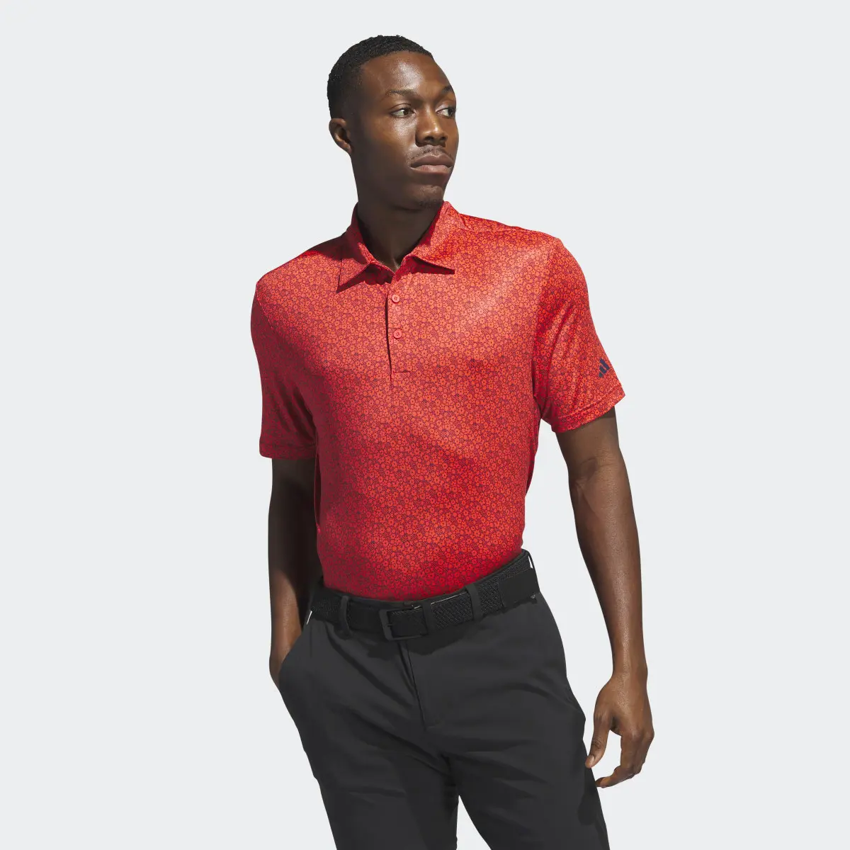 Adidas Ultimate365 Allover Print Golf Polo Shirt. 2