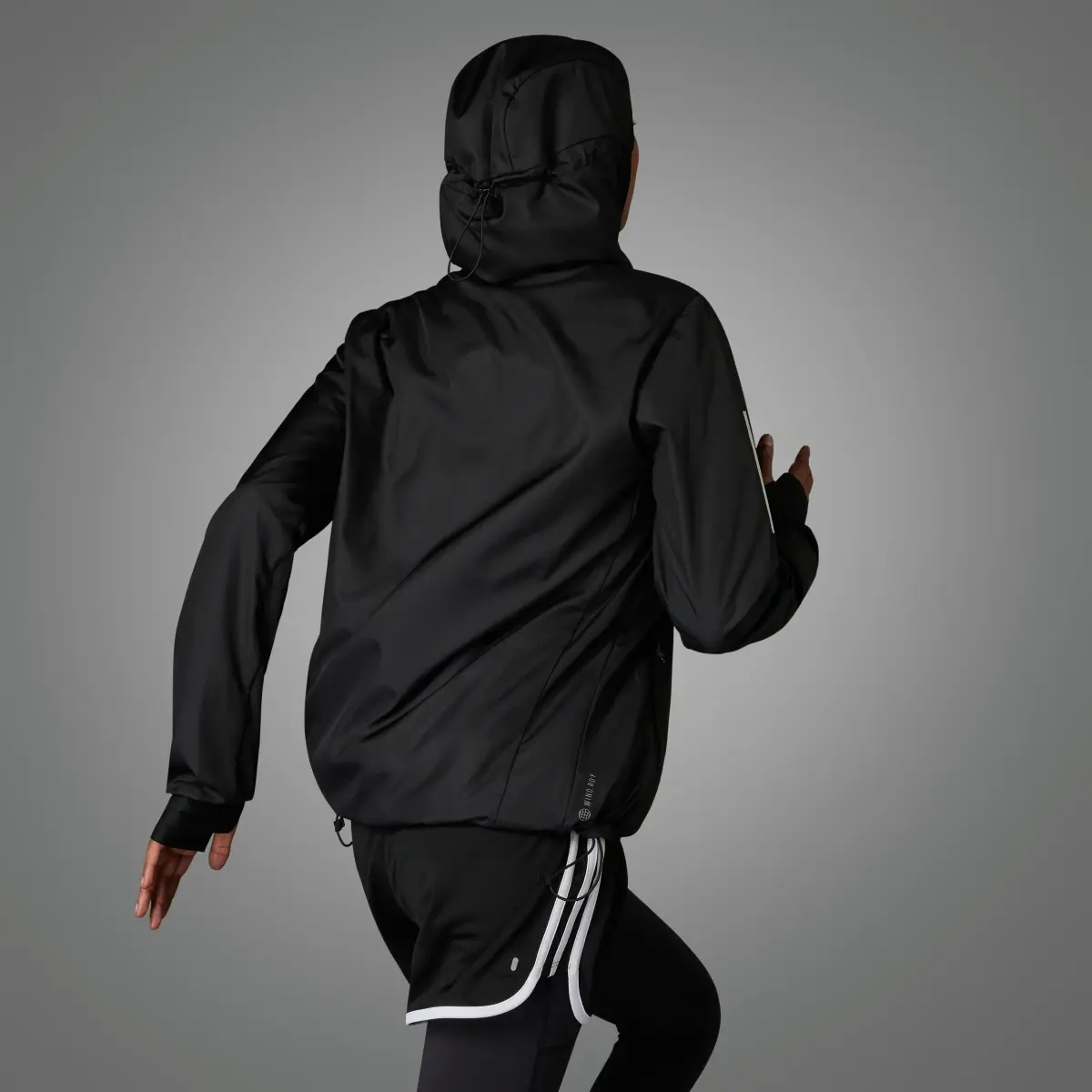 Adidas Own the Run Hooded Running Windbreaker. 2