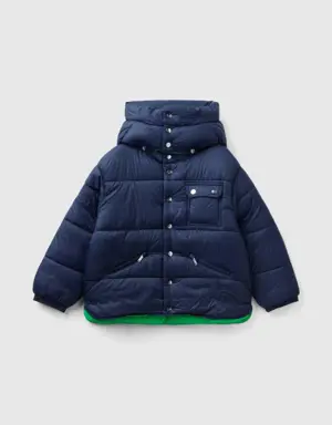 padded jacket with removable hood