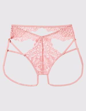 Bumless Crotchless Lace Panty