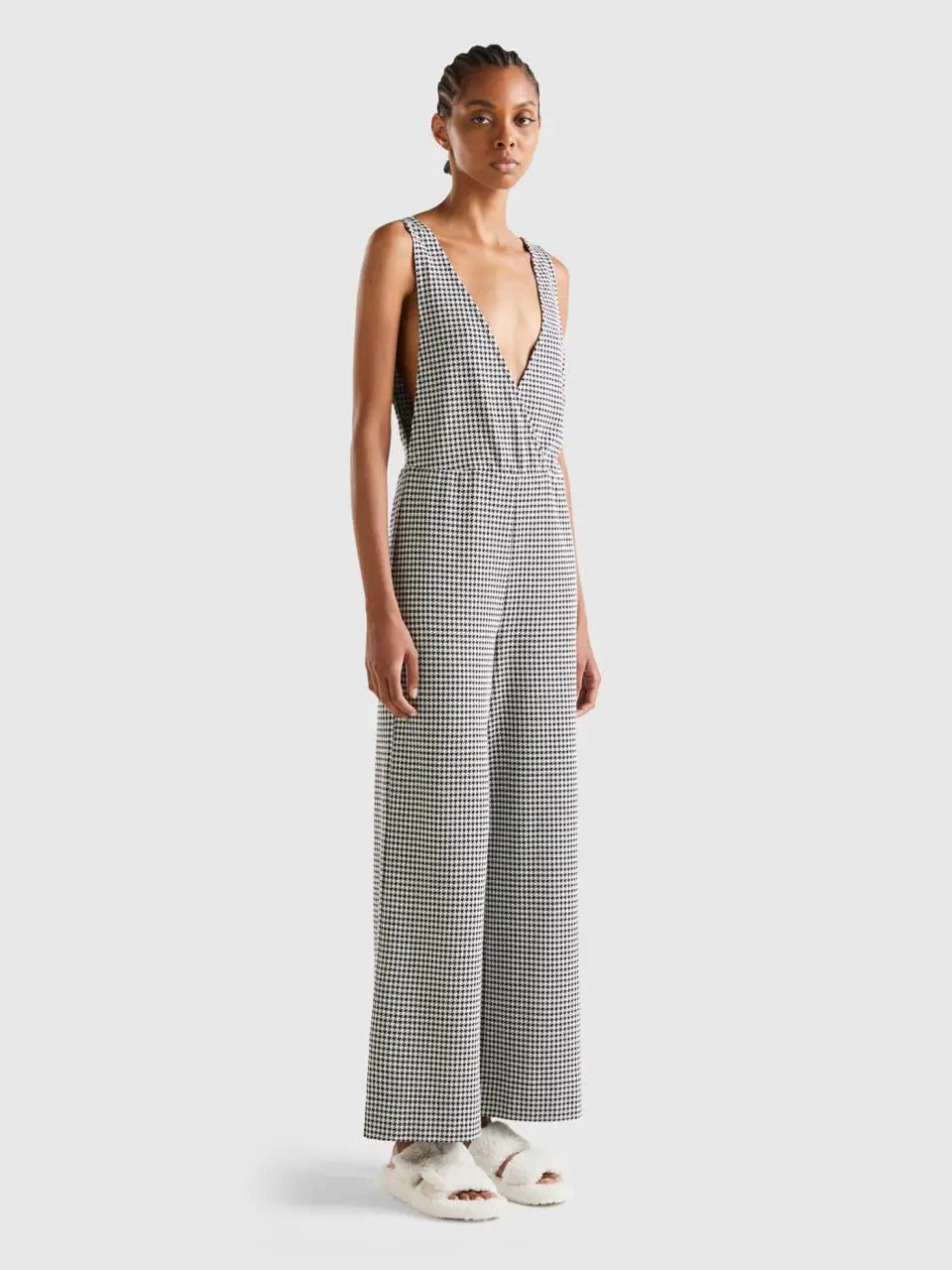 Benetton palazzo houndstooth jumpsuit. 1