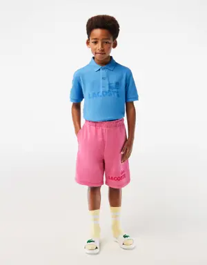 Lacoste Boys’ Branded Organic Cotton Fleece Shorts