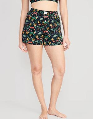 Old Navy High-Waisted Printed Poplin Pajama Shorts for Women -- 3.5-inch inseam multi