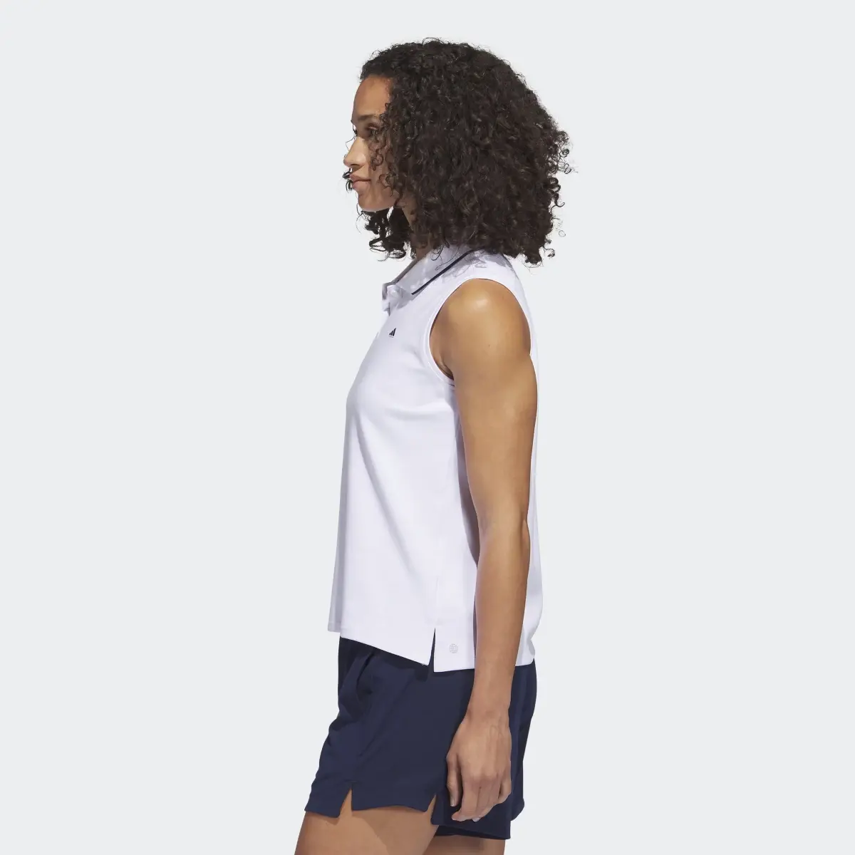 Adidas Go-To Piqué Sleeveless Golf Polo Shirt. 3