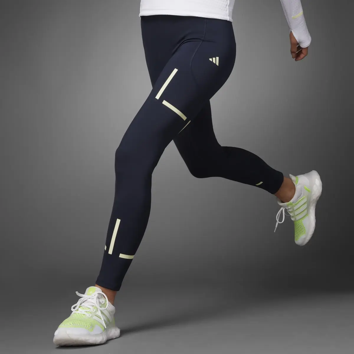 Adidas Fast Impact Reflect At Night X-City Full-Length Running Leggings. 1