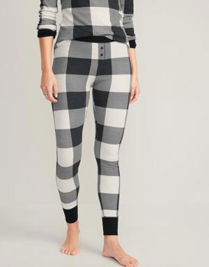 Matching Printed Thermal-Knit Pajama Leggings for Women multi