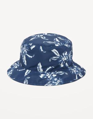 Gender-Neutral Reversible Bucket Hat for Kids blue