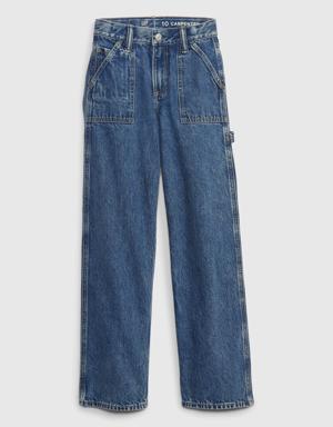 Kids Carpenter Jeans with Washwell blue