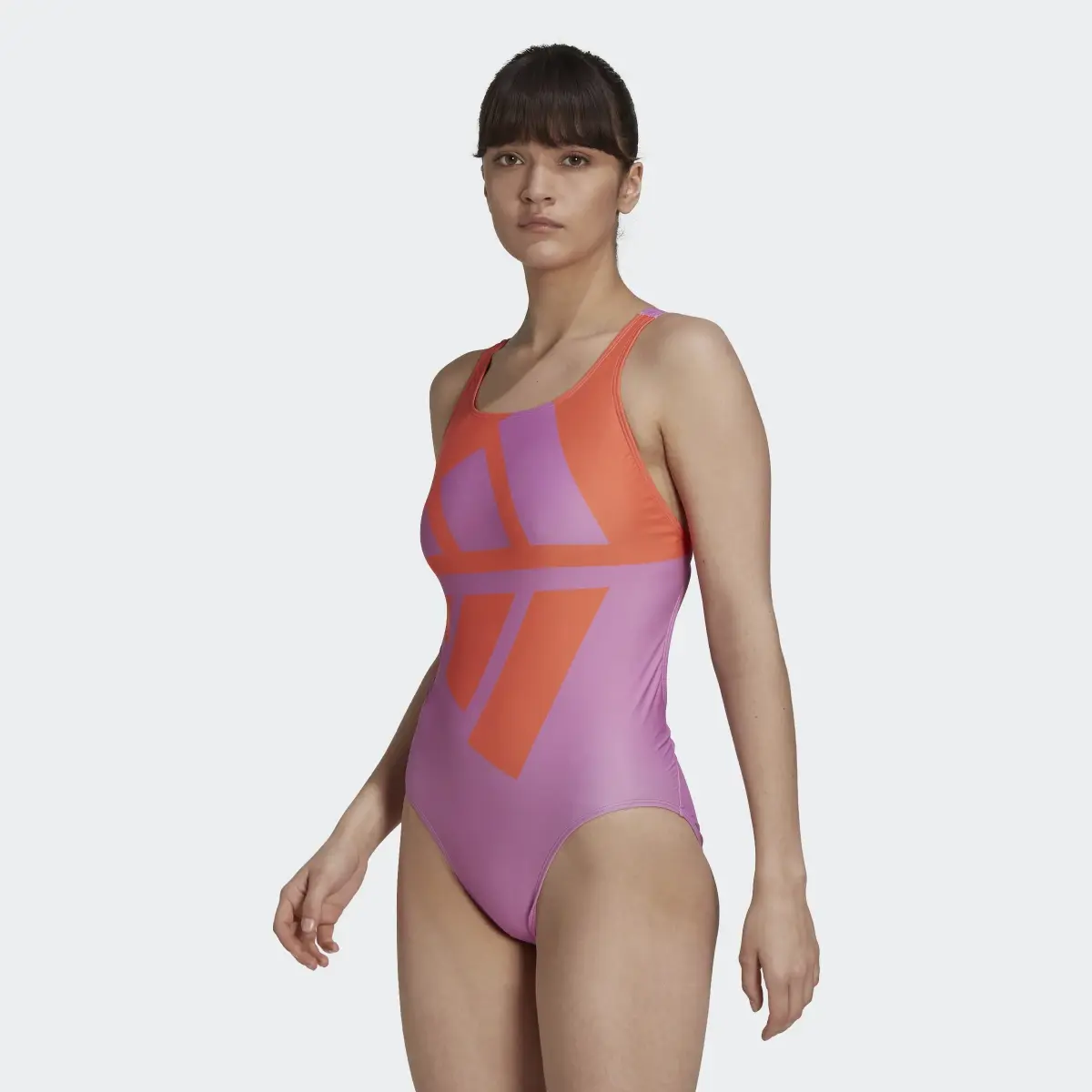 Adidas Logo Graphic Swimsuit. 2