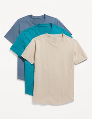 Soft-Washed Curved-Hem T-Shirt 3-Pack for Men 
