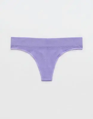 American Eagle Superchill Seamless Lurex Thong Underwear. 1