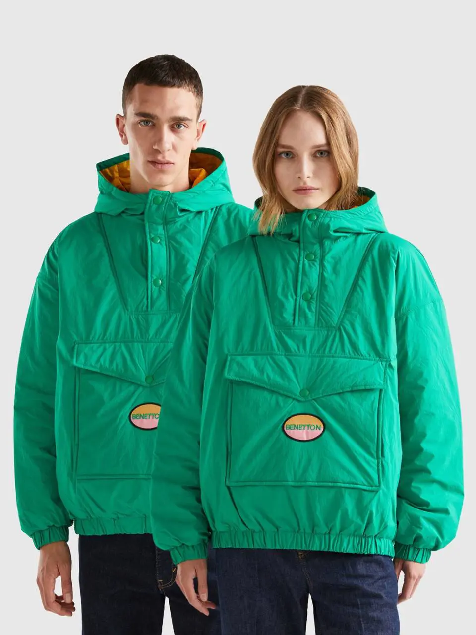 Benetton green jacket with pocket. 1