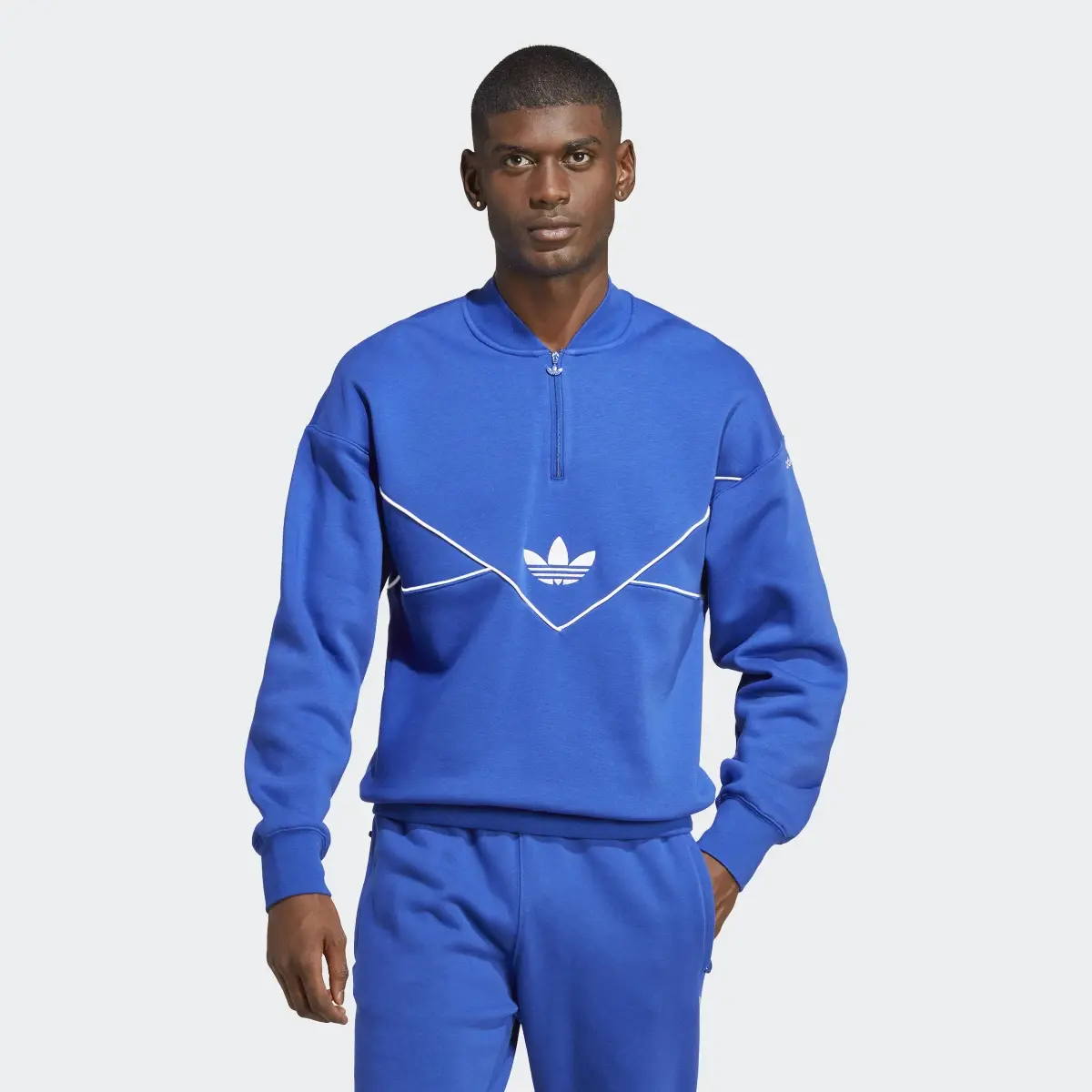 Adidas Adicolor Seasonal Archive Half-Zip Crew Sweatshirt. 2